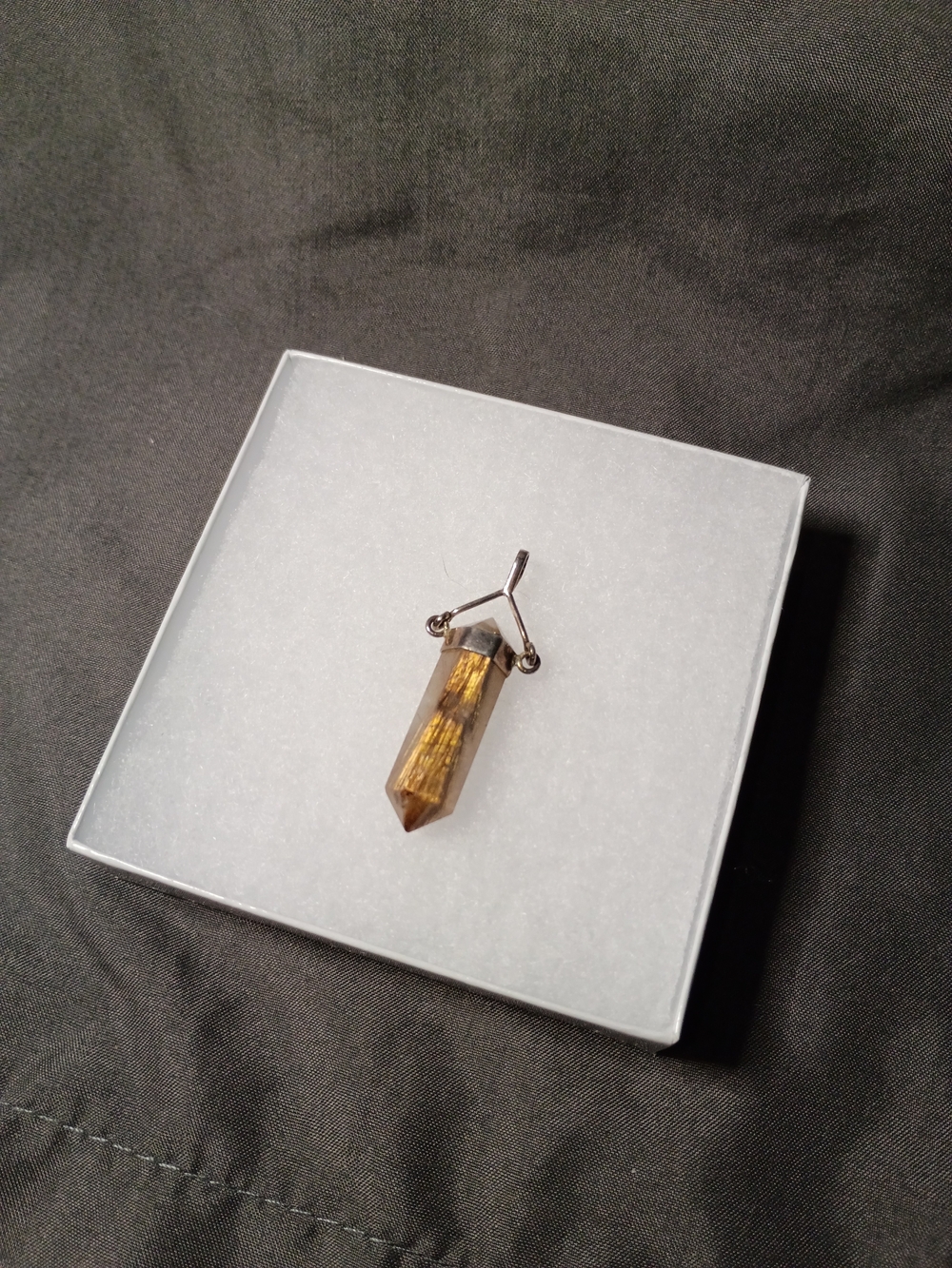 Smoky Quartz Point Pendant in Golden Brown - Accessory